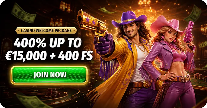 WestAce welcome bonus 400% up to €15.000 + 400 FS